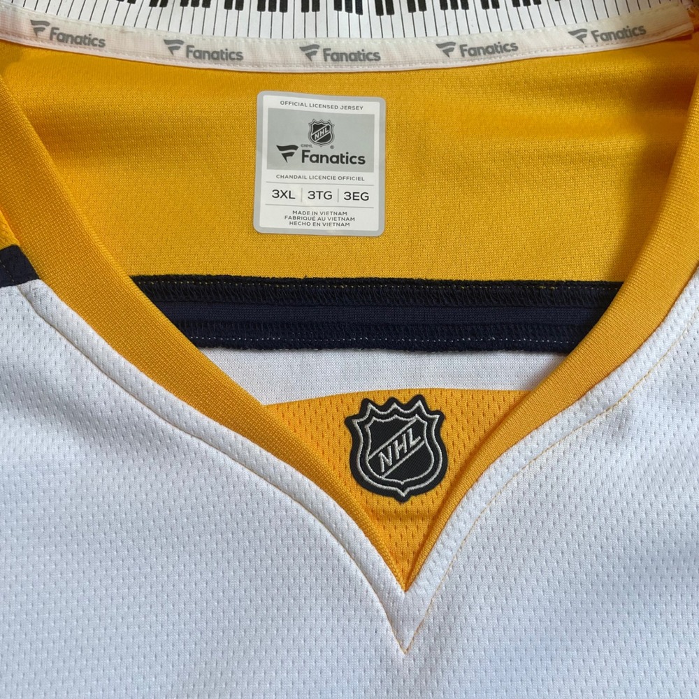 Fanatics Nashville Predators NHL Hockey Jersey Mens 3XL White Gold - Picture 2 of 9